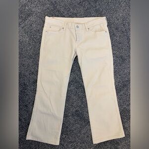 7 For All Mankind Women's Straight Leg Cream Jeans